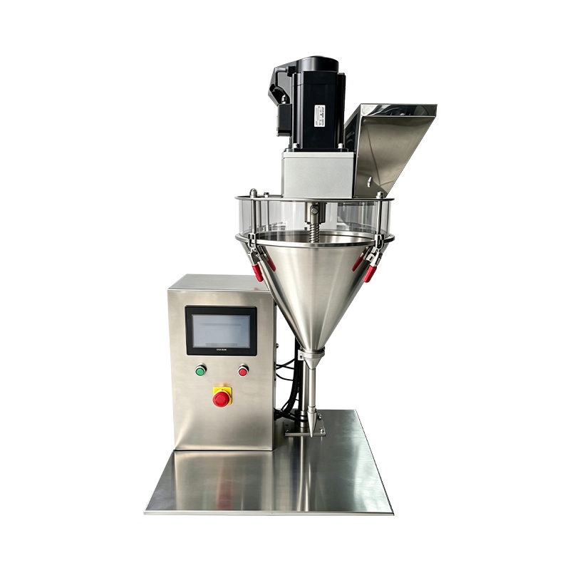 Poloautomatický Auger Powder Plnicí stroj pro kosmetický sypký prášek